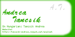 andrea tancsik business card